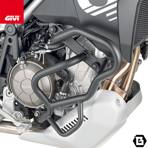 GIVI TN6710 エンジンガード クラッシュバー ブラック/APRILIA トゥアレグ 660専用