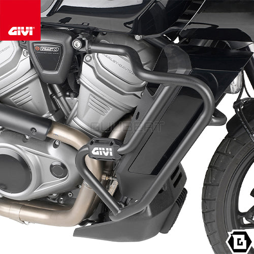 GIVI TN8400 エンジンガード クラッシュバー ブラック/HARLEY DAVIDSON パンアメリカン 1250専用