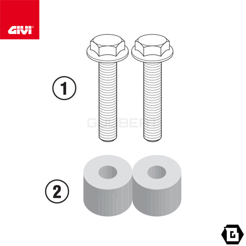 GIVI TN8703KIT 取付ステー エンジンガード クラッシュバー用/BENELLI TRK 502 X専用