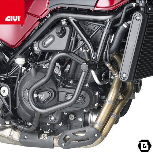 GIVI TN8704 エンジンガード クラッシュバー ブラック/BENELLI レオンチーノ 500 / BENELLI レオンチーノ 500 トレール専用