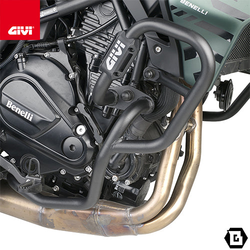 GIVI TN8717 エンジンガード クラッシュバー ブラック/BENELLI TRK 702 / BENELLI TRK 702 X専用