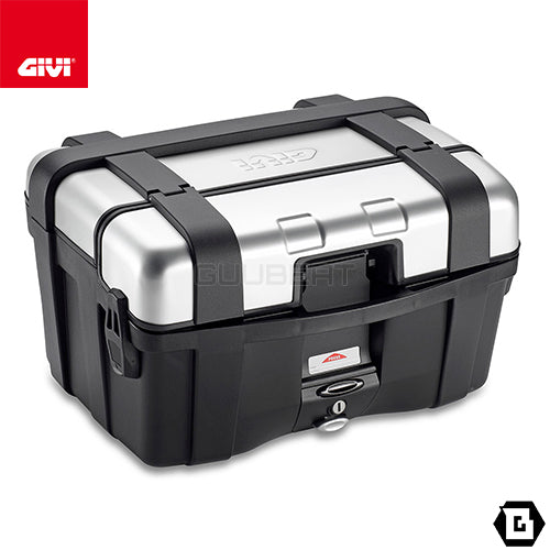 GIVI TRK46N TREKKER トップ・サイドケース兼用 アルミカバータイプ MONOKEYタイプ 46L容量 ブラック / シルバー