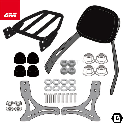 GIVI TS1194B バックレスト キャリア付き ブラック/HONDA レブル1100専用