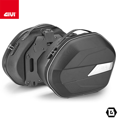 GIVI WL900B サイドバッグ セミハード MONOKEY 50L (片側 25L) 容量 ブラック