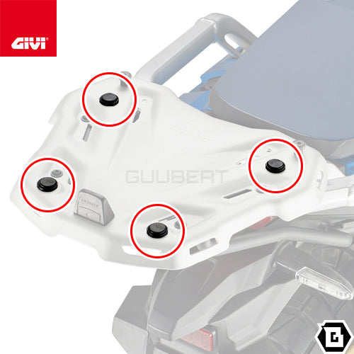 GIVI Z9571R ラバーストッパー 4個 リアキャリア ベースプレート用 補修部品 スペアパーツ