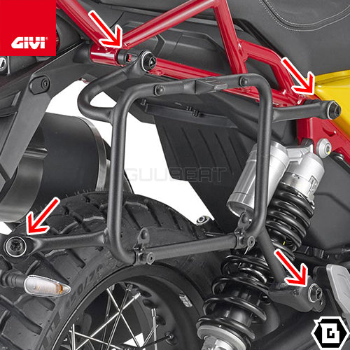 GIVI 05RKIT サイドケースホルダー用 ラピッドリリースキット ／ MOTO MORINI X-CAPE 649 / YAMAHA トレーサー 700 GT他専用