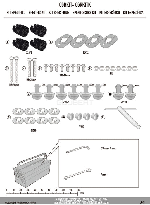 GIVI 06RKIT サイドケースホルダー用 ラピッドリリースキット／SUZUKI Vストローム 1050 DE / SUZUKI Vストローム 1050 / SUZUKI Vストローム 1050 XT / SUZUKI Vストローム 1050 SE専用