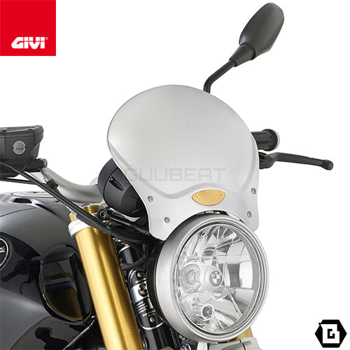 GIVI 100AL スクリーン バイザー 汎用 アルミニウム／TRIUMPH トライデント 660 / ROYAL ENFIELD インターセプター 650 / TRIUMPH ボンネビル T120 / TRIUMPH ストリートツイン 900他専用