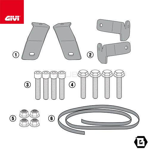 GIVI 1146KIT 取付キット サイドケースホルダー用 / ST604 MULTI LOCK (マルチロック) サイドバッグ用 ／ HONDA NC750X / HONDA NC750S専用