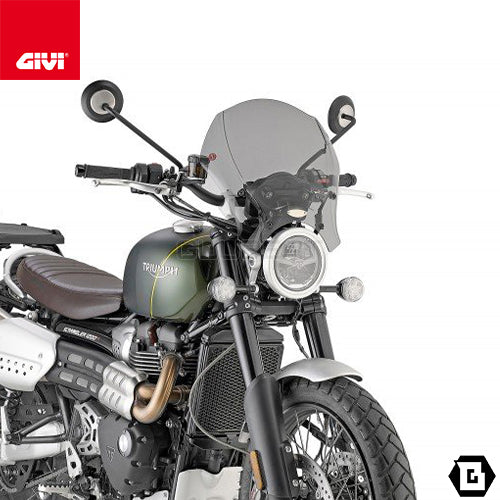 GIVI 140S スクリーン 汎用 スモーク／BENELLI レオンチーノ 800 / BENELLI レオンチーノ 500 / BENELLI レオンチーノ 500 トレール / BRIXTON クロムウェル 250他専用