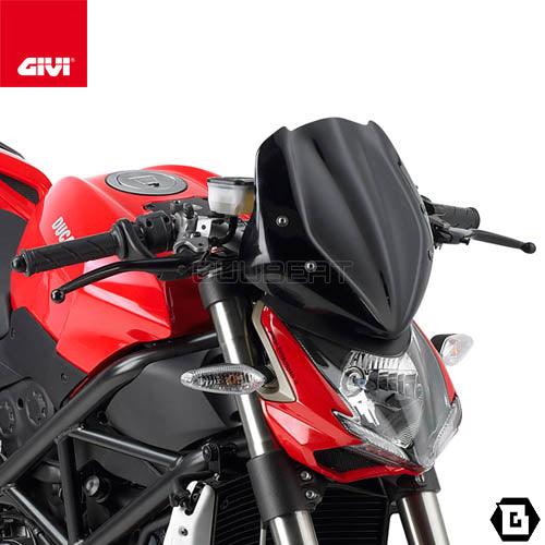 GIVI 247N スクリーン ブラック／KTM 125 デューク / KTM 200 デューク / KTM 390 デューク / TRIUMPH ストリートトリプル 675他専用