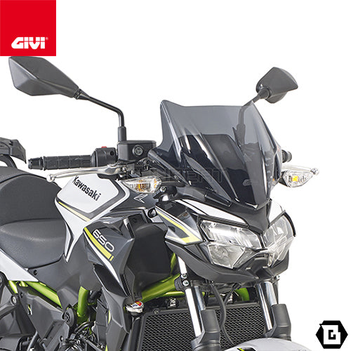 GIVI 4128S スクリーン スモーク／YAMAHA MT-03 321cc / KAWASAKI Z 650専用