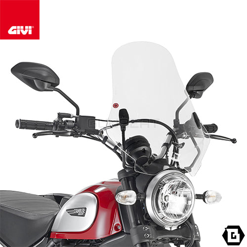 GIVI ウィンドシールド クリア/ブラック　ラージスクリーン 7407A_77a52a1f-8edb-4f42-a6bd-