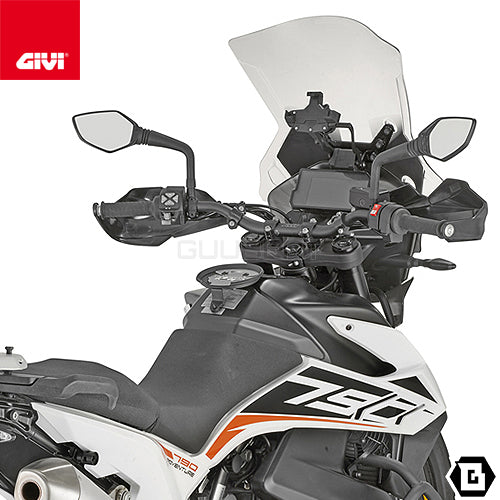 GIVI 7710DT スクリーン クリア／KTM 890 アドベンチャー / KTM 790 アドベンチャー R / KTM 790 アドベンチャー / KTM 390 アドベンチャー専用