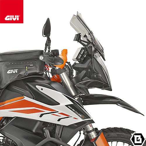 GIVI 7710D スクリーン スモーク／KTM 890 アドベンチャー / KTM 790 アドベンチャー R / KTM 790 アドベンチャー / KTM 390 アドベンチャー専用