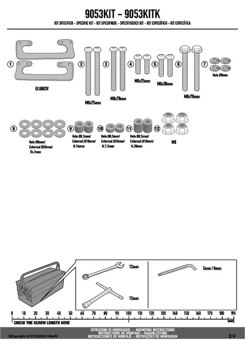 GIVI 9053KIT リアキャリア取付キット｜ROYAL ENFIELD メテオ 350 対応