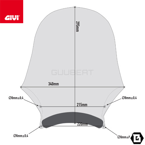 GIVI A200 ユニバーサルスクリーン スモーク ／ KAWASAKI Z 900 RS専用