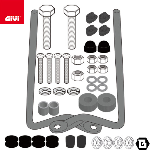 GIVI A2154A スクリーン2154A専用 取付キット フィッティングキット｜YAMAHA D’ELIGHT 125 対応