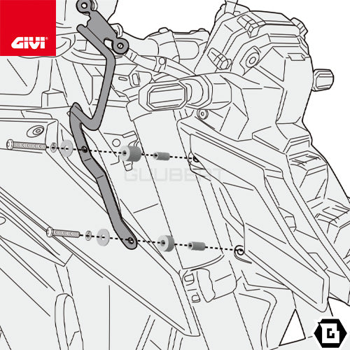 GIVI A3122A 取付キット スクリーン用 フィッティングキット／SUZUKI GSX-S 1000専用