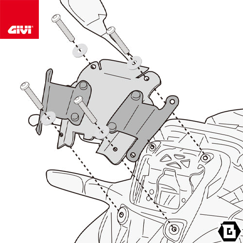 GIVI A4137A スクリーン4137A専用 取付キット フィッティングキット｜KAWASAKI Z 900 対応