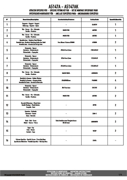 GIVI A5147A スクリーン取付キット｜BMW CE 02 対応