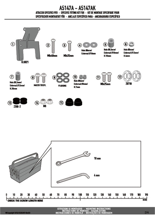GIVI A5147A スクリーン取付キット｜BMW CE 02 対応