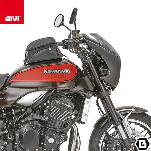 GIVI A801 ビキニカウル フロントカウル フェアリング ( カウル : つや消しブラック / スクリーン : スモーク)／KAWASAKI Z 900 RS専用