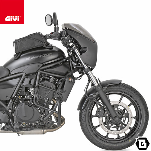 GIVI A802 ビキニカウル フロントカウル ( マットブラック / スモーク)／KAWASAKI エリミネーター 500専用