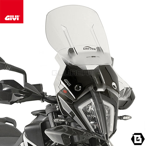 GIVI AF7711 スクリーン Airflow スライド 可変式 クリア／KTM 890 アドベンチャー / KTM 790 アドベンチャー R / KTM 790 アドベンチャー / KTM 390 アドベンチャー専用