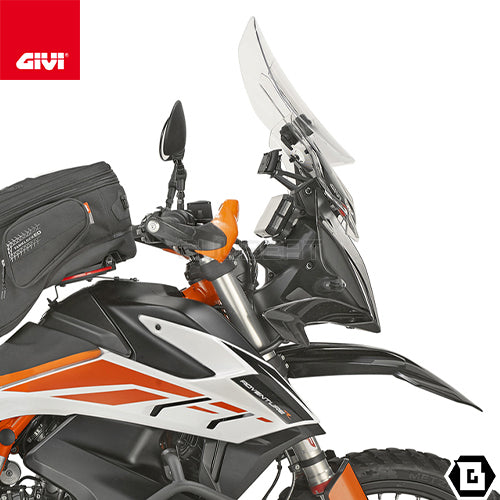 GIVI AF7711 スクリーン Airflow スライド 可変式 クリア／KTM 890 アドベンチャー / KTM 790 アドベンチャー R / KTM 790 アドベンチャー / KTM 390 アドベンチャー専用