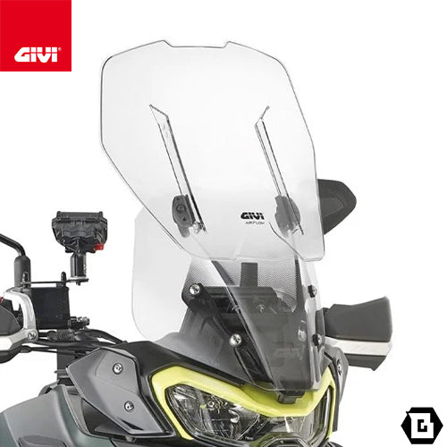 GIVI AF8717B クリアスクリーン Airflow（エアフロー）スライド可変式ウインドシールド｜BENELLI TRK 702 / TRK 702 X 対応