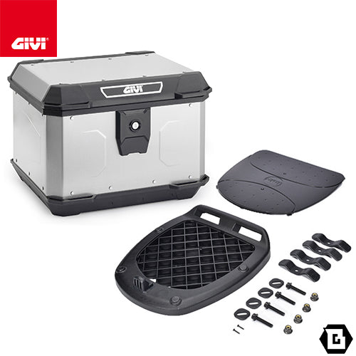 GIVI ALP44A トップケース アルミニウム製 ALPINA (アルピナ) MONOLOCKタイプ 44L容量 ベースプレート付属 アルミニウム