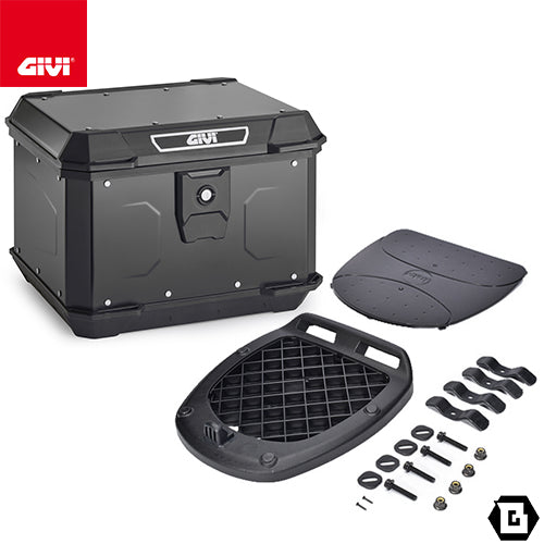 GIVI ALP44B トップケース アルミニウム製 ALPINA BLACK LINE (アルピナ ブラックライン) MONOLOCKタイプ 44L容量 ベースプレート付属 ブラック