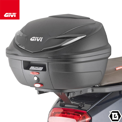 GIVI B360NT2 モノロックトップケース 36L｜ユニバーサルベース付属 2ジェットヘルメット収納可 カーボンルック／スモークリフレクター