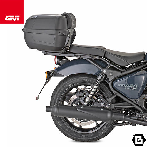 GIVI B45+ トップケース MONOLOCKタイプ 45L容量 伸縮ネット・バックレスト・ベースプレート付属 ブラック