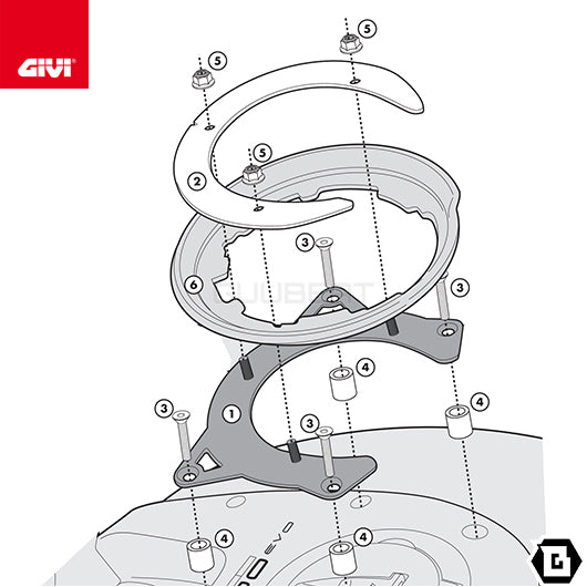 GIVI BF09 タンクロック アタッチメント／DUCATI モンスター 1100 EVO / DUCATI モンスター 1100 / DUCATI モンスター 796 / DUCATI モンスター 696専用