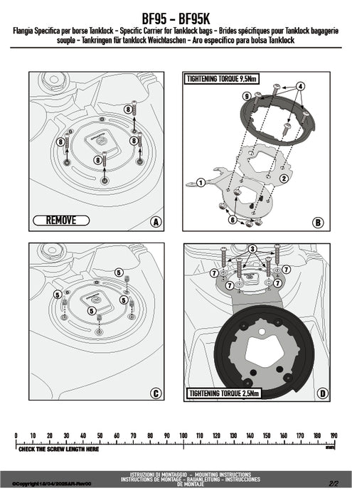 GIVI BF95 タンクロック アタッチメント（TANKLOCKタンクバッグ用フランジ）｜CFMOTO 1000 MT-X / 800 MT-X 対応