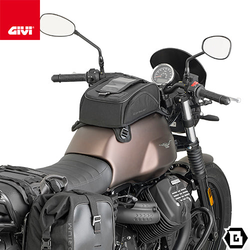 GIVI CRM103 タンクバッグ CORIUM マグネット / ストラップタイプ 8L容量 ダークブラウン / ブラック