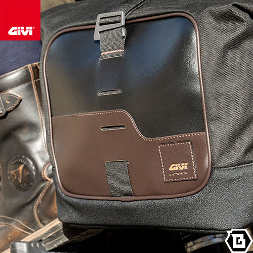 GIVI CRM106 サイドバッグ CORIUM 13L容量 片側 ダークブラウン / ブラック