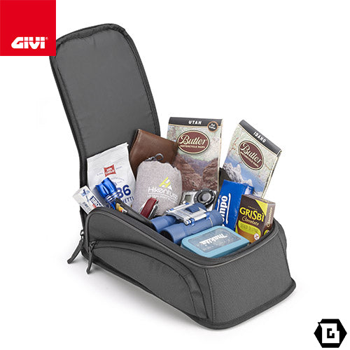 GIVI CRM108 タンクバッグ CORIUM タンクロック ( TANKLOCK ) 8L容量 ダークブラウン / ブラック