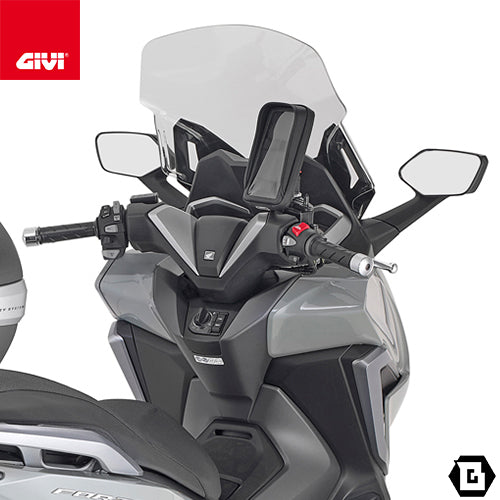 GIVI D1187ST スクリーン  クリア／HONDA フォルツァ350 / HONDA フォルツァ250 / HONDA フォルツァ350他専用