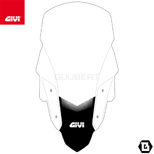 GIVI D1201ST スクリーン クリア／HONDA XL750 トランザルプ専用