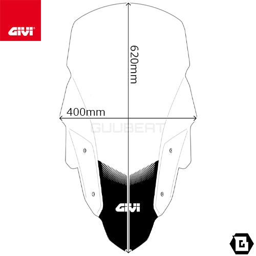 GIVI D1201ST スクリーン クリア／HONDA XL750 トランザルプ専用