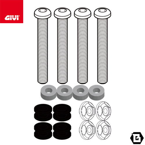 GIVI D2170KIT スクリーン取付用 フィッティングキット 2170DT / 2170D対応 ステーセット｜YAMAHA NMAX 125 対応