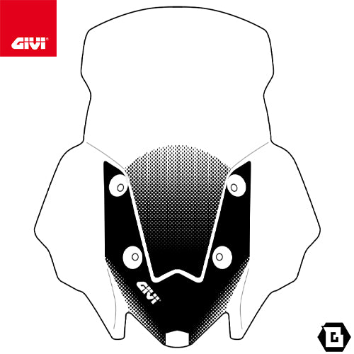 GIVI D5144ST スクリーン クリア／BMW R 1300 GS専用