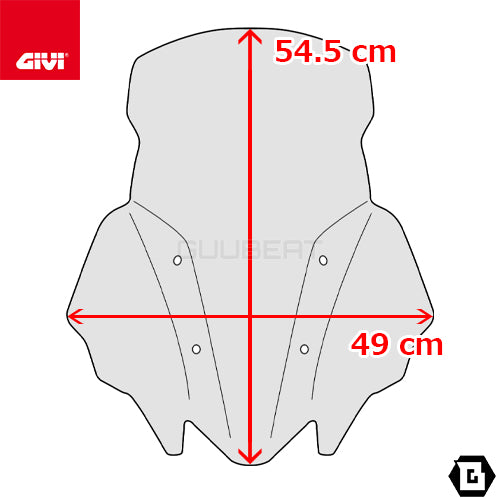 GIVI D5144S スクリーン スモーク／BMW R 1300 GS専用