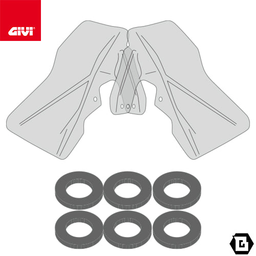 GIVI DF5146 ハンドディフレクター サイドスクリーン スモーク／BMW R 1300 GS ADVENTURE専用
