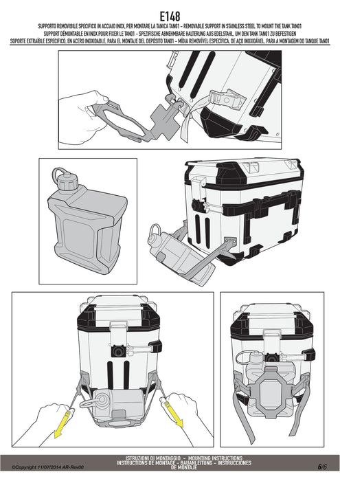 GIVI E148 ジェリー缶 ( 携行缶 ) ホルダー