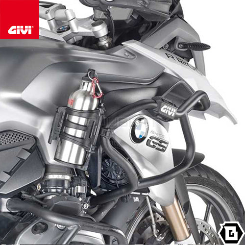 GIVI E199 ボトルホルダー グラスファイバー製 アルミニウムケース 直径21-25mmに対応