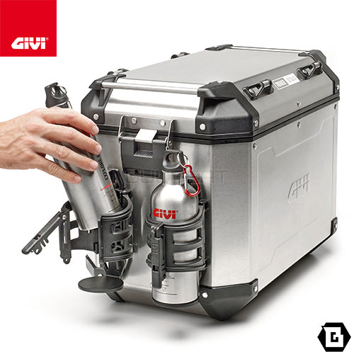 GIVI E199 ボトルホルダー グラスファイバー製 アルミニウムケース 直径21-25mmに対応